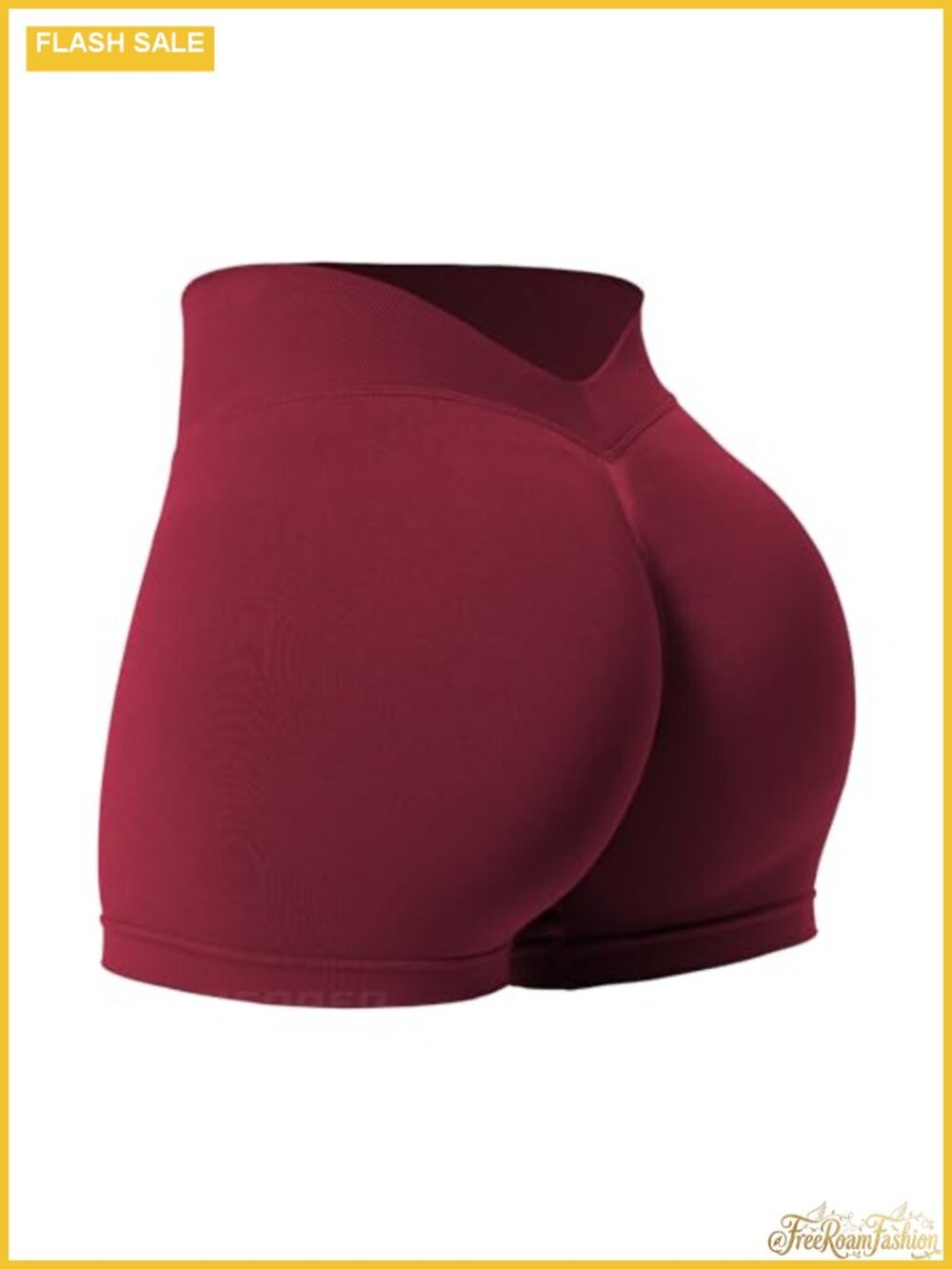 Women's V-Back Scrunch Booty Lifting Workout Shorts High Waisted 4-Way Stretch
